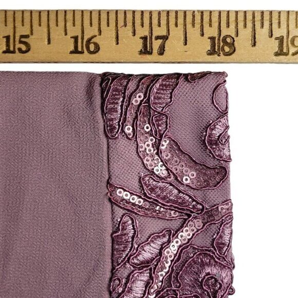 Maya Brooke Dress Jacket Size 8 Sequins Tea Rose Pink Lightweight Sheer Open - Picture 11 of 12